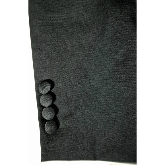 BLACK By Vera Wang Mens Wool Peak Lapel Tuxedo Jacket(46R) And Pants(40R) - Picture 6 of 15